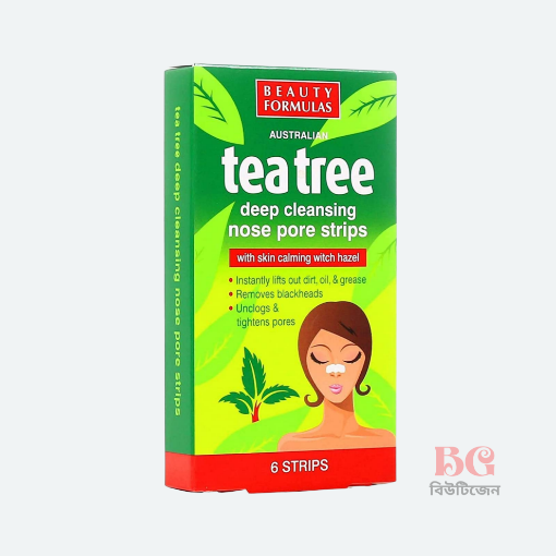Beauty Formulas Nose Pore Strips Tea Tree 6pcs