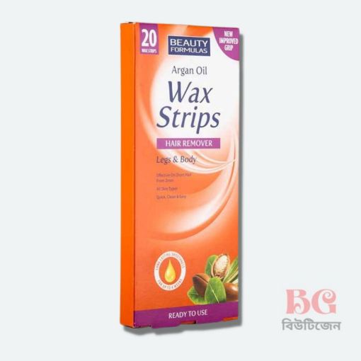 Beauty Formulas Wax Strips Argan Oil 20pcs
