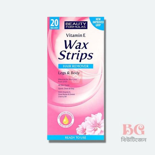 Beauty Formulas Wax Strips Vitamin E 20pcs