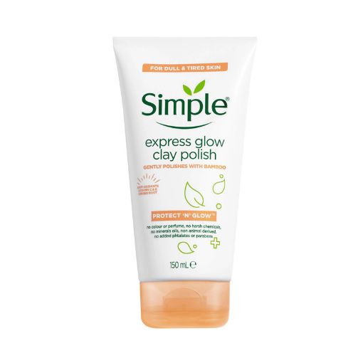 Simple Express Glow Clay Polish Facial Wash 150ml