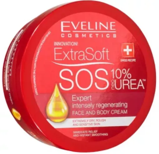Eveline Extra Soft SOS 10% Urea Intense Regenerating Face and Body Cream 175ml