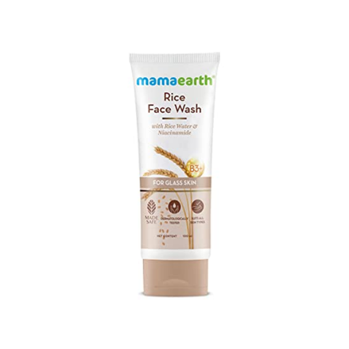 Mamaearth Rice Face Wash With Rice Water & Niacinamide for Glass Skin 100ml