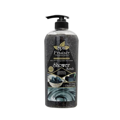 Fruiser Spa Shower Scrub Charcoal Sea Mud 730ml