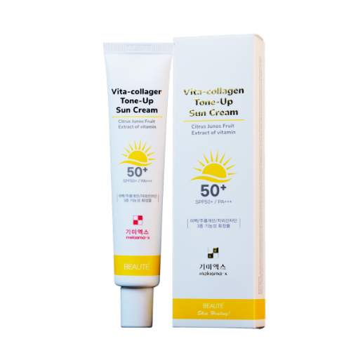 Beaute Melasma-X Vita-Collagen Tone-Up Sun Cream SPF50+ PA+++ 45ml