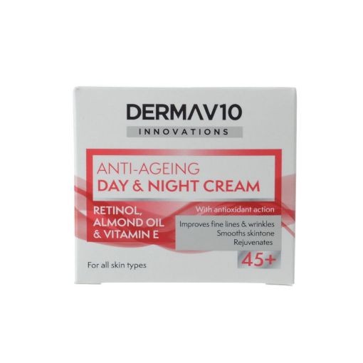 Dermav10 Innovations Anti-Ageing Day & Night Cream Retinol 45+ 50ml