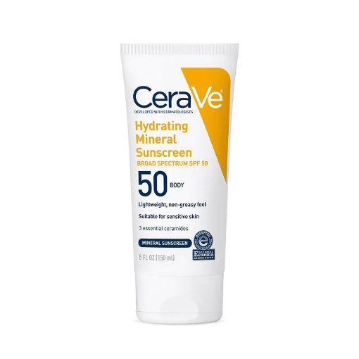 CeraVe Hydrating Mineral Body Sunscreen Broad Spectrum SPF 50 150ml