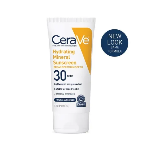 CeraVe Hydrating Mineral Body Sunscreen Broad Spectrum SPF 30 150ml