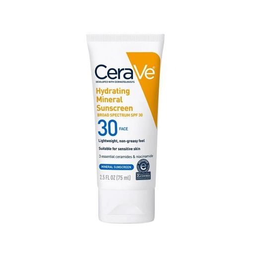 CeraVe Hydrating Mineral Sunscreen Broad Spectrum SPF 30 75ml