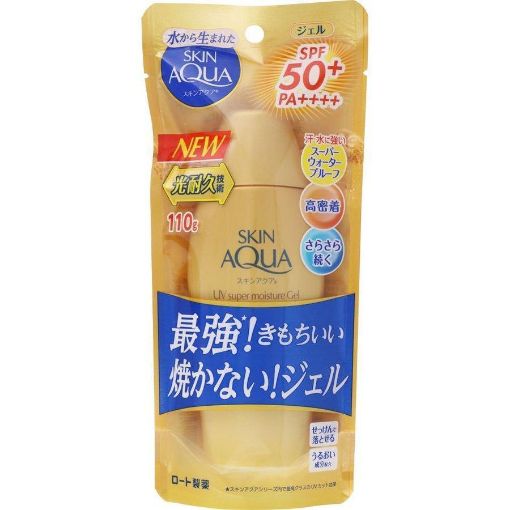 Rohto Skin Aqua Super Moisture Gel Gold Sunscreen SPF50+ PA++++ 110g