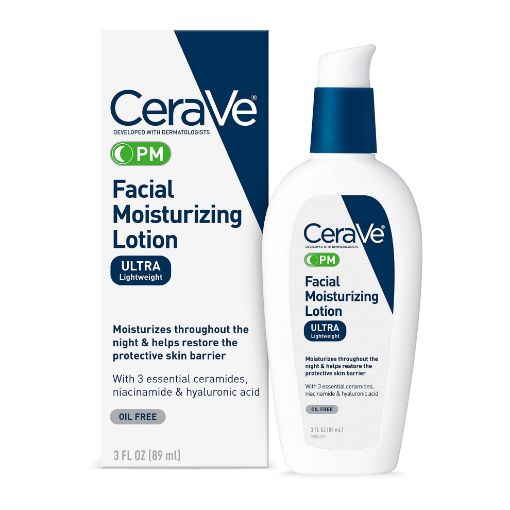 CeraVe PM Ultra Lightweight Facial Moisturizing Lotion 89ml