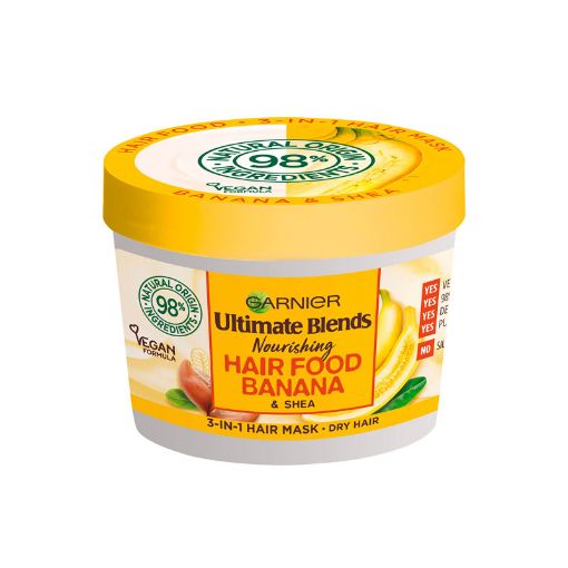Garnier Ultimate Blends Hair Food Banana 3-In-1 Dry Hair Mask Treatment 390ml