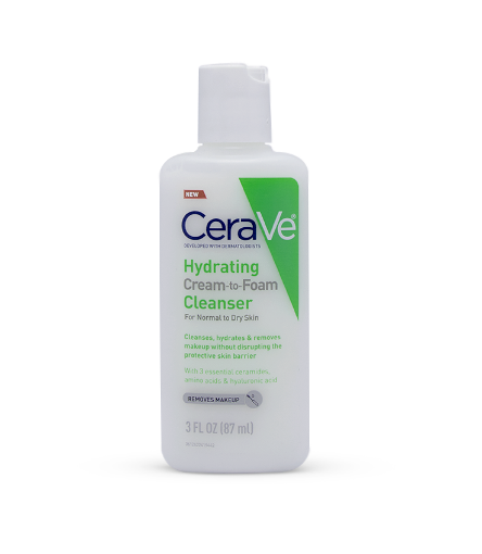 CeraVe Hydrating Cream to Foam Cleanser For Normal to Dry Skin 87ml
