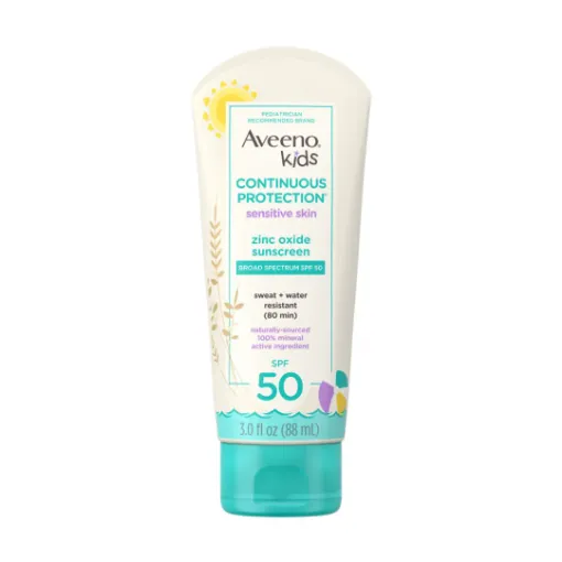 Aveeno Kids Continuous Protection Sensitive Skin oxide Sunscreen Brad Spectrum SPF 50 88ml