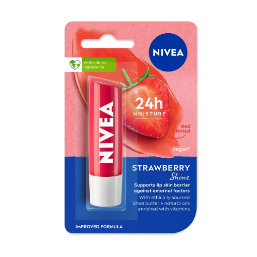 Nivea strawberry shine lip balm 4.8g