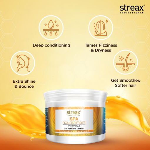 Streax Professional Spa Nourishment Hair Masque Normal To Dry Hair 500g