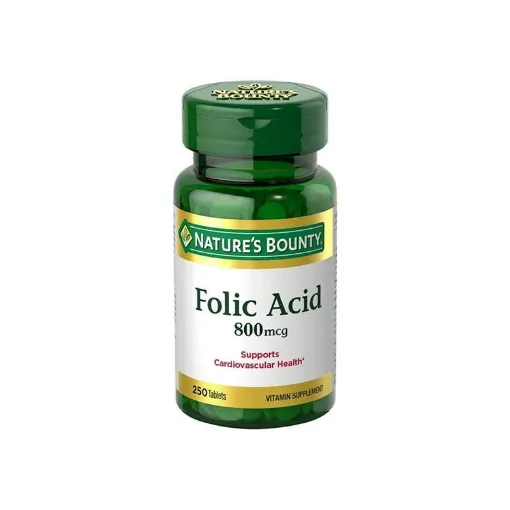 Nature’s Bounty Folic Acid 800 mcg Maximum Strength – 250 Tablets