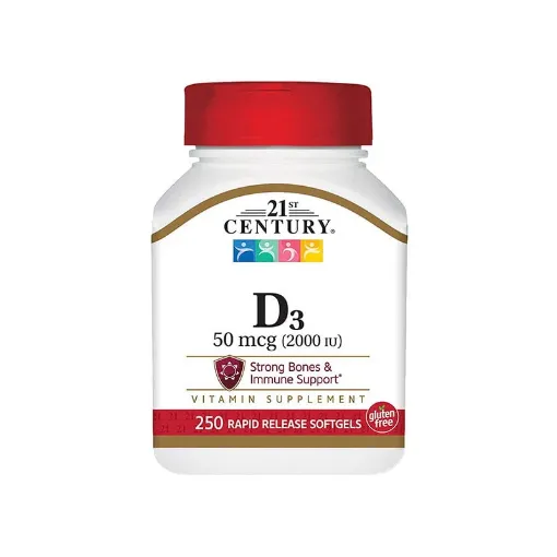 Picture of 21st Century D3 2000 IU Softgels, 250 Count