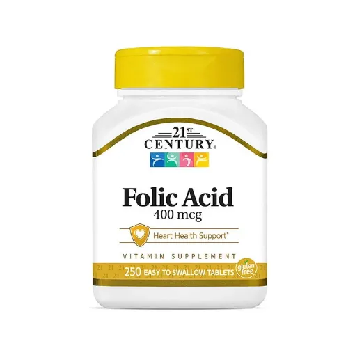 Picture of 21st Century Folic Acid 400 mcg Tablets, 250 Count