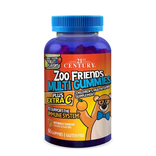 Picture of 21st Century Zoo Friends Multi – 60 Gummies