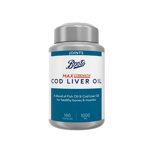 Picture of Boots Max Strength Cod Liver Oil 1000mg – 180 Capsules