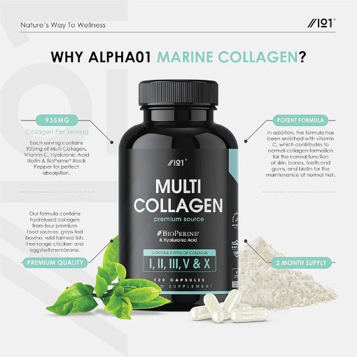 Picture of Alpha01 Multi Collagen Complex – 120 Capsules