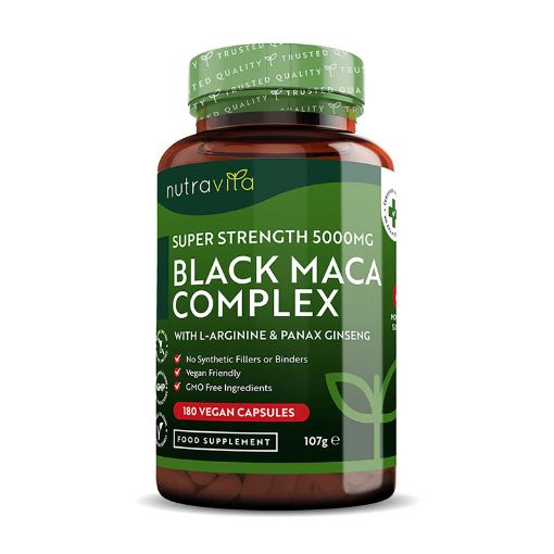 Picture of Nutravita Super Strength Black Maca Complex 5000mg – 180 capsules