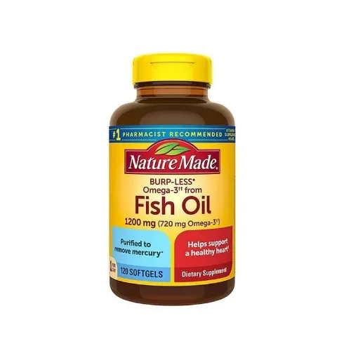 Picture of Nature Made Burp-Less Fish Oil 1200 mg Omega 3 Supplement – 120 Softgels