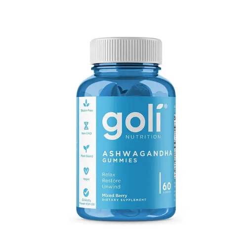 Picture of Goli Nutrition Ashwagandha Gummy, Mixed Berry, 60 Count