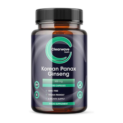 Picture of Clearwave Health Korean Panax Ginseng 500mg – 180 High Strength Capsules