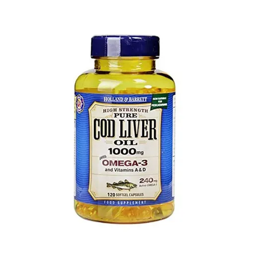 Picture of Holland & Barrett Cod Liver Oil 1000mg – 120 Capsules