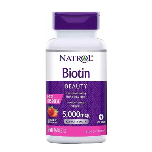 Picture of Natrol Biotin Fast Dissolve Strawberry Flavor 5000mcg – 250 Tablets