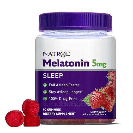 Picture of Natrol Melatonin 5mg Sleep Aid Gummies – Strawberry – 90ct