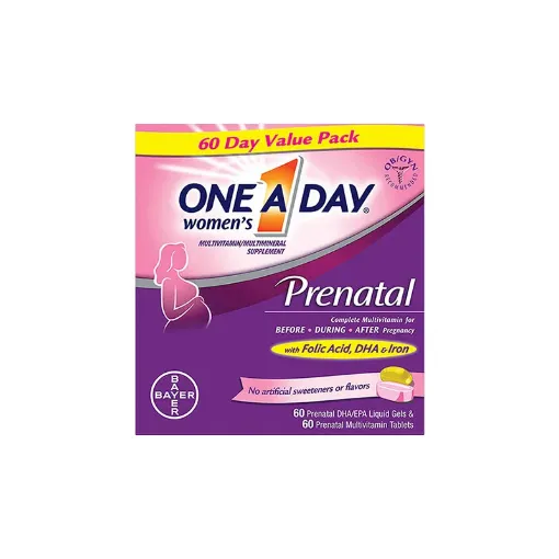 Picture of One A Day Women’s Prenatal Multivitamin Two Pill Formula (60 Gels + 60 Tablets)