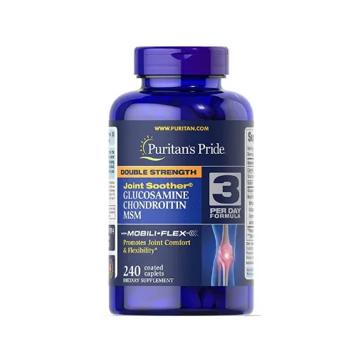 Picture of Puritan’s Pride Double Strength Glucosamine, Chondroitin & MSM Joint Soother – 240 Tablets