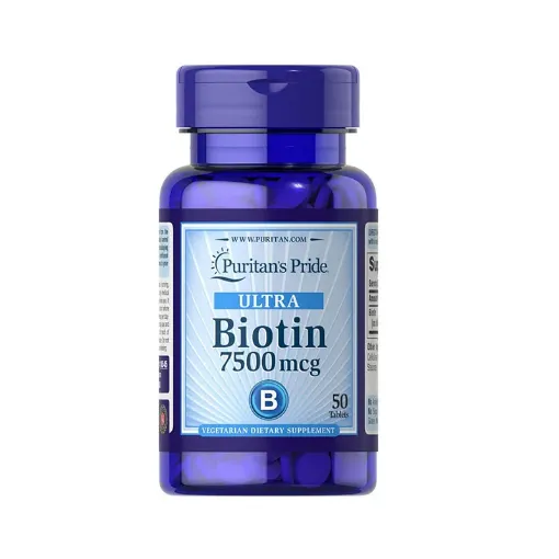 Picture of Puritan’s Pride Biotin 7500mcg – 50 Tablets