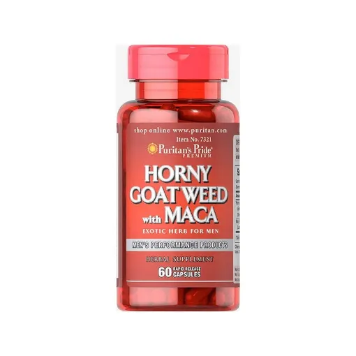 Picture of Puritan’s Pride Horny Goat Weed With Maca 500 mg – 60 Capsules