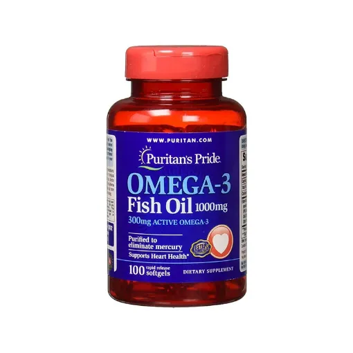 Picture of Puritan’s Pride Omega-3 Fish Oil 1000mg – 100 Softgels