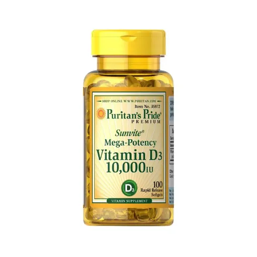 Picture of Puritan’s Pride Vitamin D3 250mcg 10000IU 100 Softgels