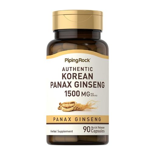 Picture of Piping Rock Korean Panax Ginseng 1500mg – 90 Capsules