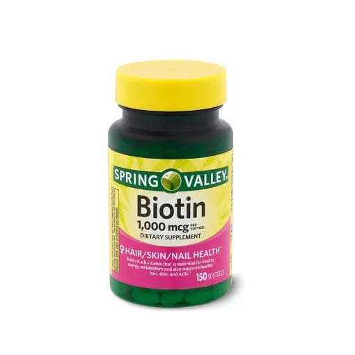 Picture of Spring Valley Biotin 1000mcg – 150 Softgels