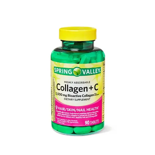 Picture of Spring Valley Highly Absorbable Collagen + C 2500mg – 90 Tablets