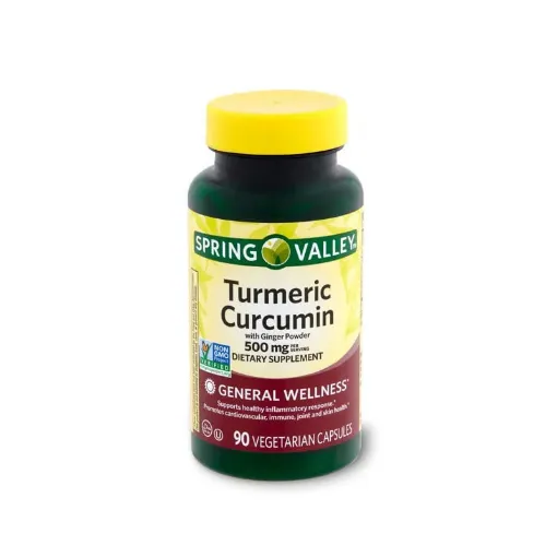 Picture of Spring Valley Turmeric Curcumin with Ginger Powder 500mg – 90 Capsules