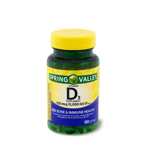 Picture of Spring Valley Vitamin D3 5000 IU – 100 Softgels