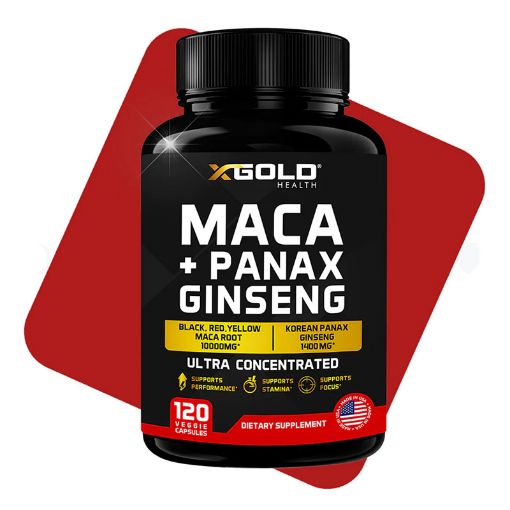 Picture of X Gold Health Maca+ Korean Panax Ginseng – 120 capsules (USA)