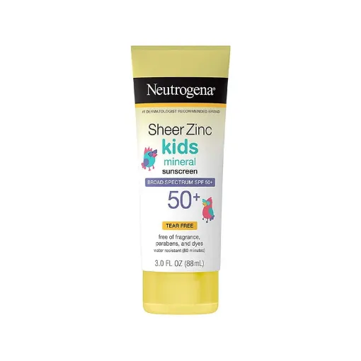 Picture of Neutrogena Sheer Zinc Kids Mineral Broad Spectrum SPF 50+ Sunscreen 88ml