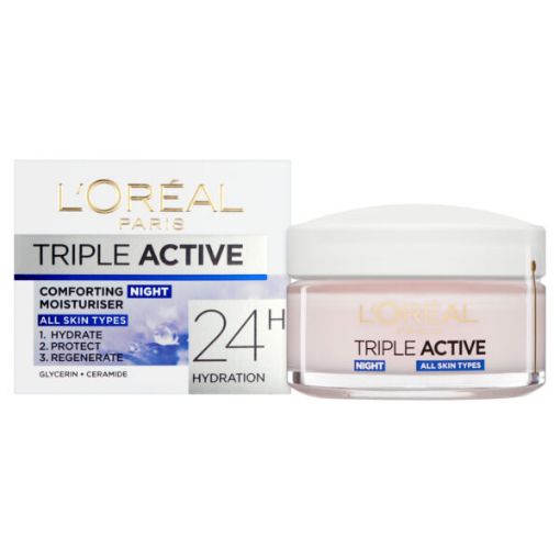 Loreal Paris Triple Active 24h Hydration Comforting Night Moisturiser 50ml