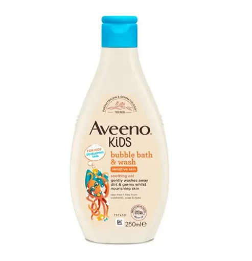 Aveeno Kids Bubble Bath & Wash for Sensitive Skin 250ml